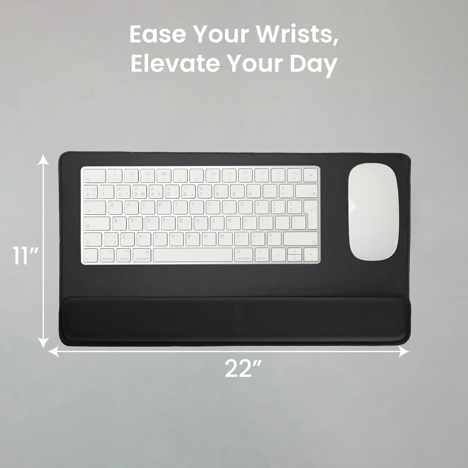 OTM Essentials 22" Foam Keyboard Wrist Rest, Non-Slip Base, Lycra Exterior, Foam Padding Interior, Optimum Wrist Support