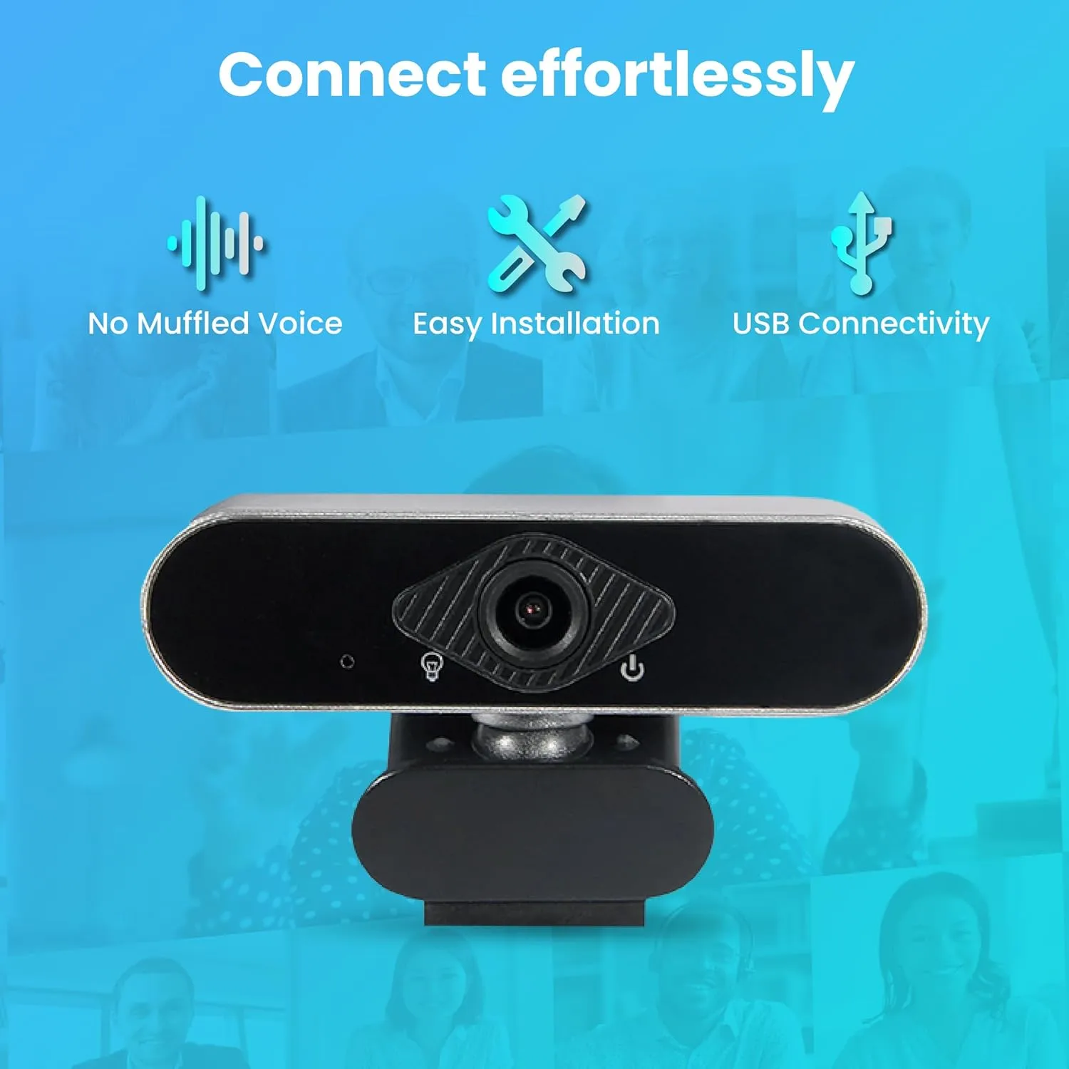 OTM Essentials HD Elite Webcam, Auto Focus Mode, Captures Video up to 1920 x 1080 Pixels, Built-in Microphone
