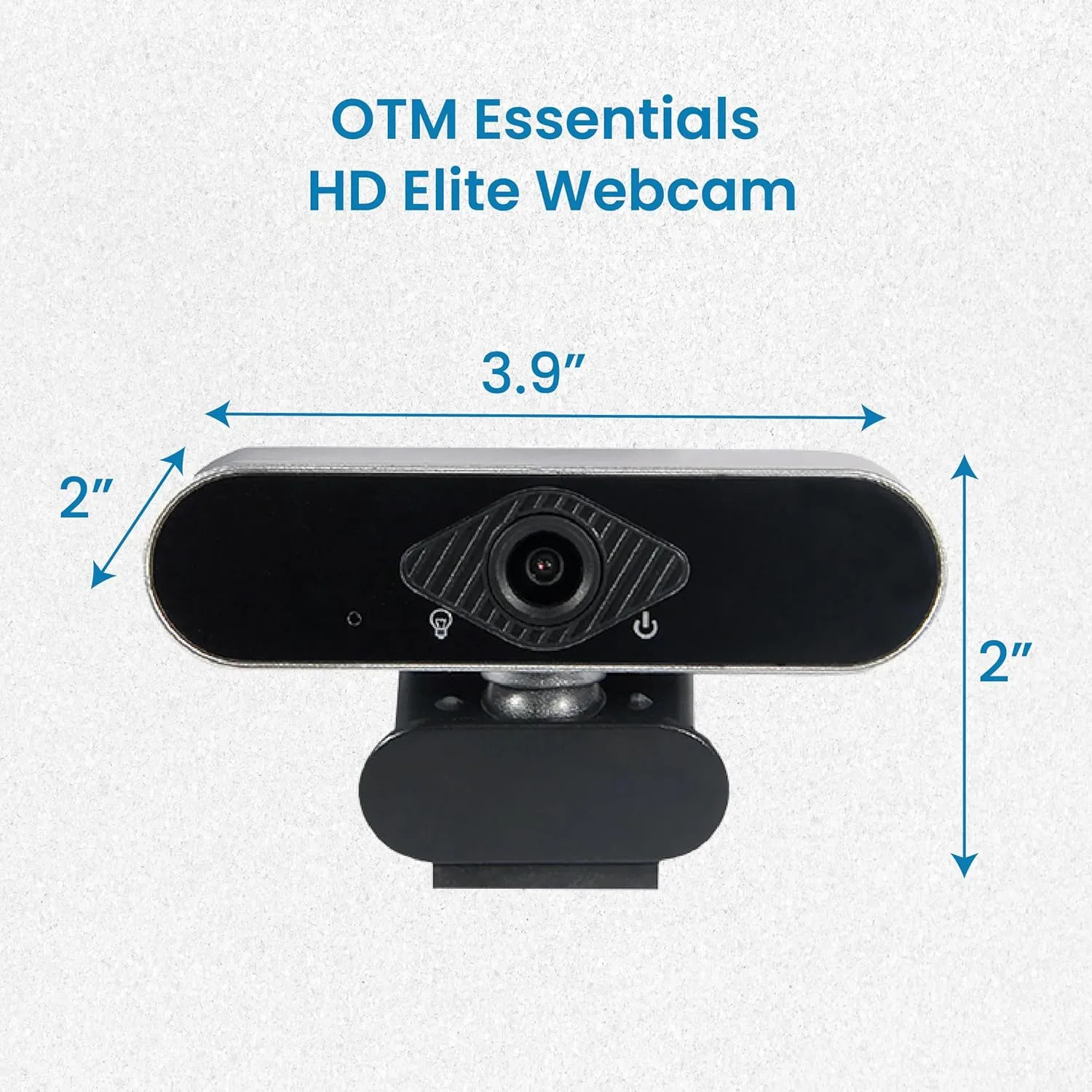 OTM Essentials HD Elite Webcam, Auto Focus Mode, Captures Video up to 1920 x 1080 Pixels, Built-in Microphone