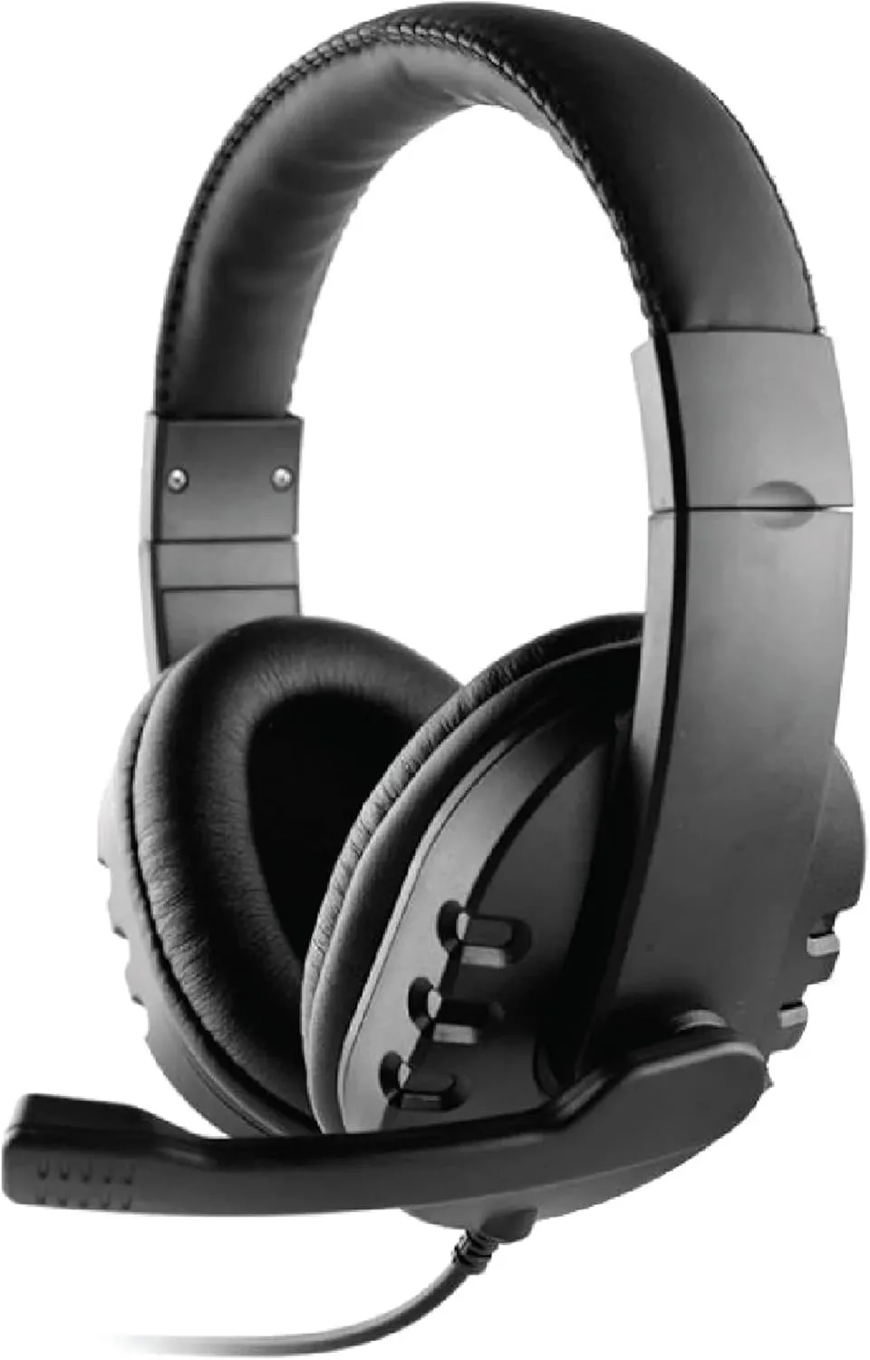 OTM Essentials Pro Stereo Headset, Wired Headphones, Noise-Canceling Microphone, in-Line Volume Control