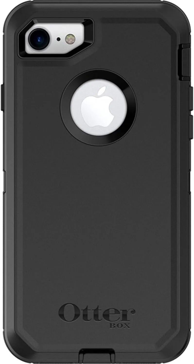 OtterBox iPhone SE 3rd/2nd Gen, iPhone 8/7 (Non-Retail/Ships in Polybag) Defender Series Case - Black, Rugged & Durable