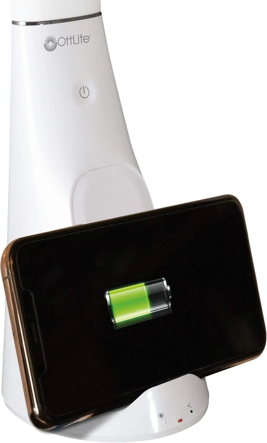 OttLite Purify LED Sanitizing Desk Lamp with Wireless Charging – Eliminates up to 99.9% of Bacteria, Touch Activated