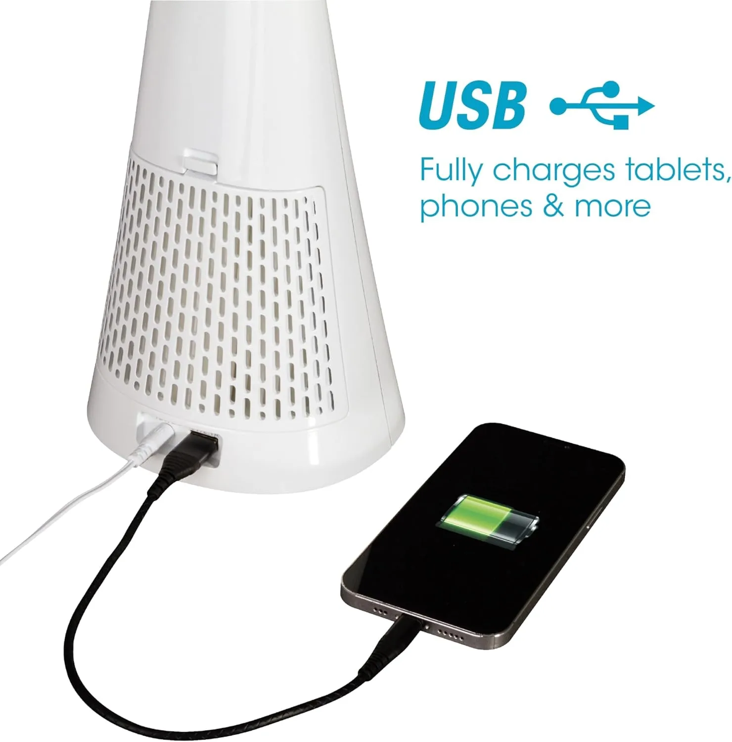 OttLite® Wellness Series SanitizingPro LED Desk Lamp And UV Air Purifier, 25"H, White