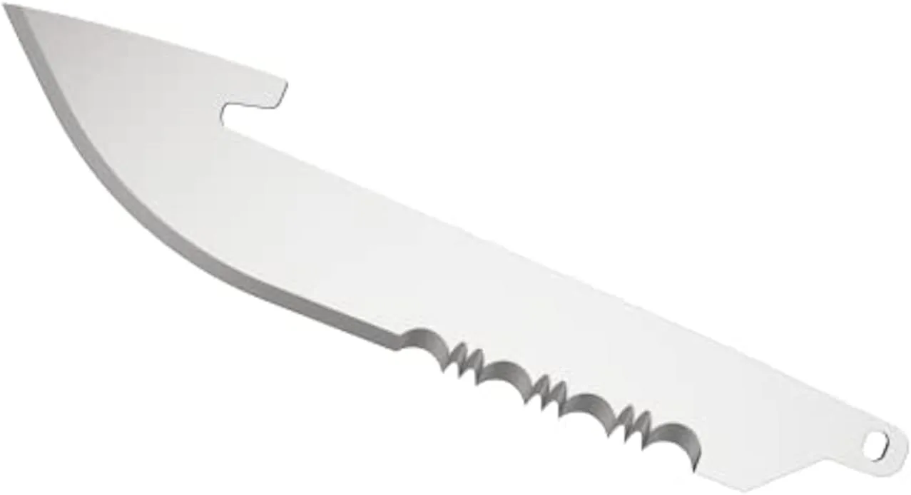 OUTDOOR EDGE 3.0" Drop-Point with Serrations Blade Pack (Black, 6 Blades)