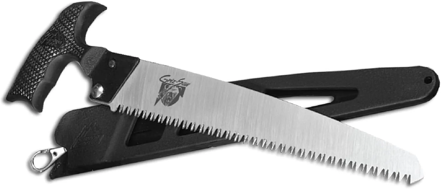 Outdoor Edge GrizSaw - Lightweight T-Handle Fixed Blade Outdoor-Hunting Saw with 8.0"