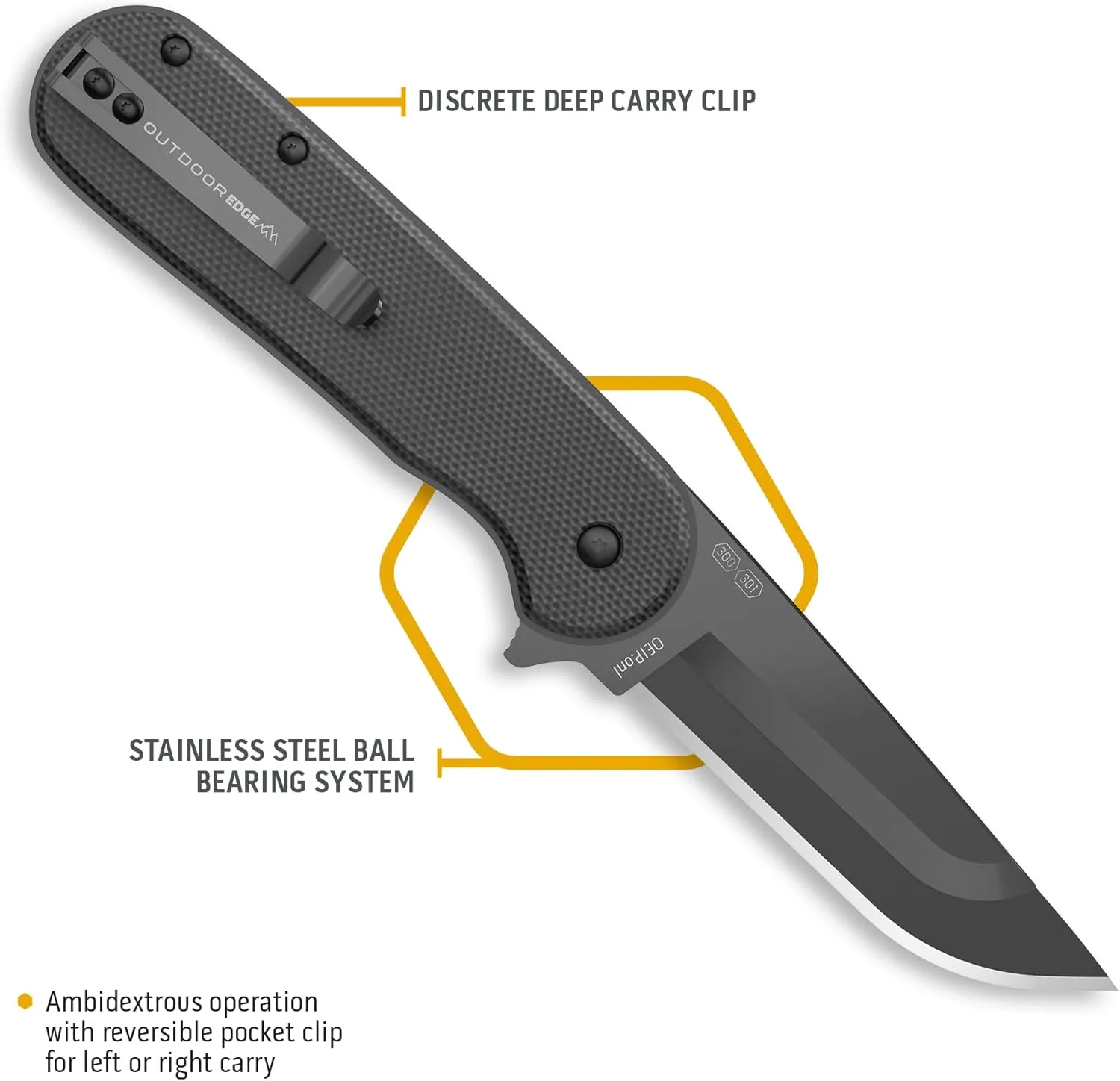 OUTDOOR EDGE Razor VX3 Replaceable-Blade EDC Folding Pocket Knife