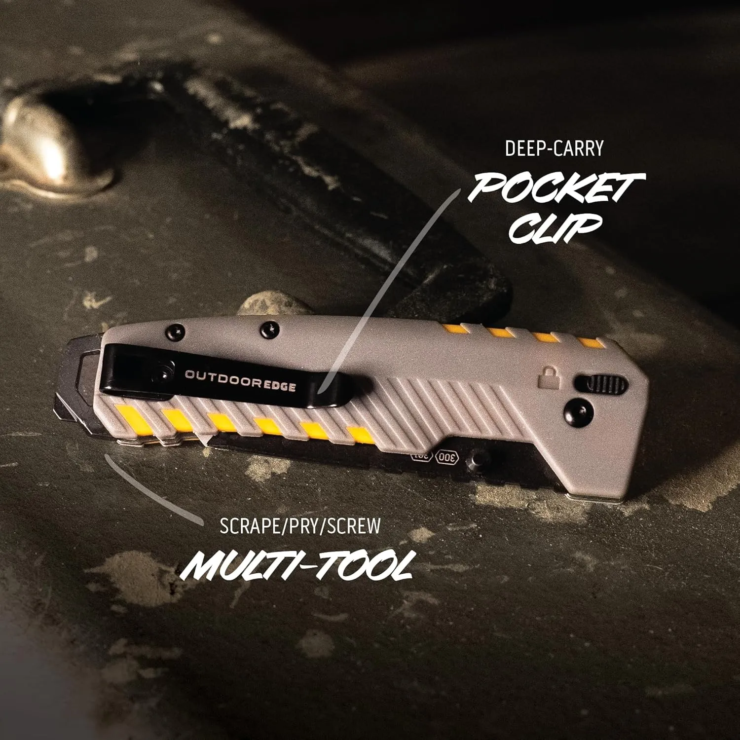 OUTDOOR EDGE Razor XD Folding Utility Knife 3" Replaceable Blades Pry Bar & Bottle Opener
