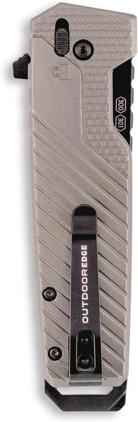 OUTDOOR EDGE Razor XD Folding Utility Knife 3" Replaceable Blades Pry Bar & Bottle Opener