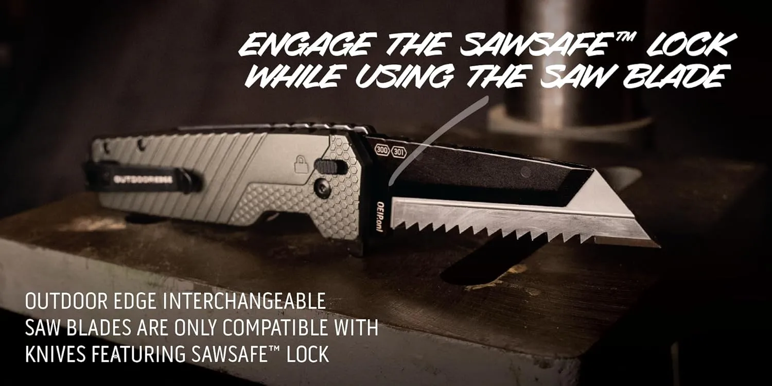 OUTDOOR EDGE Razor XD Folding Utility Knife 3" Replaceable Blades Pry Bar & Bottle Opener