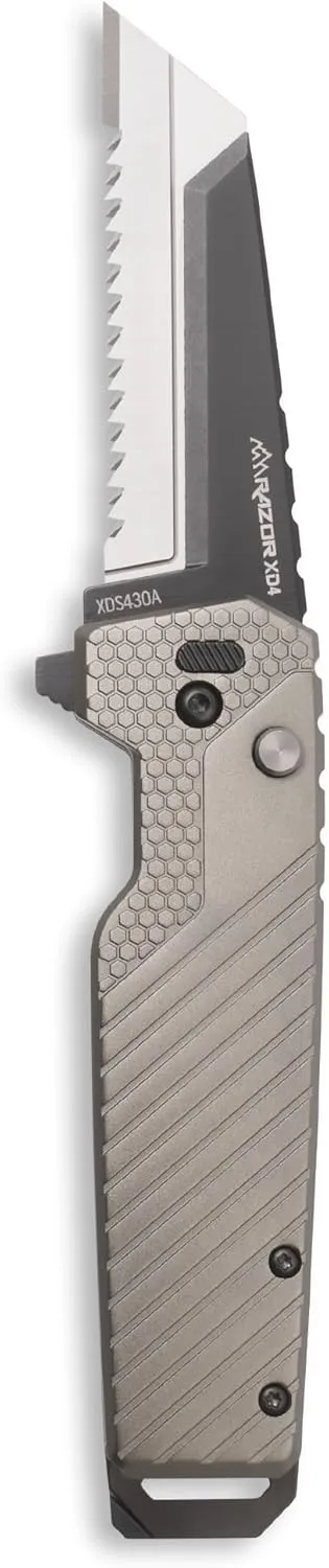 OUTDOOR EDGE Razor XD Folding Utility Knife 3" Replaceable Blades Pry Bar & Bottle Opener