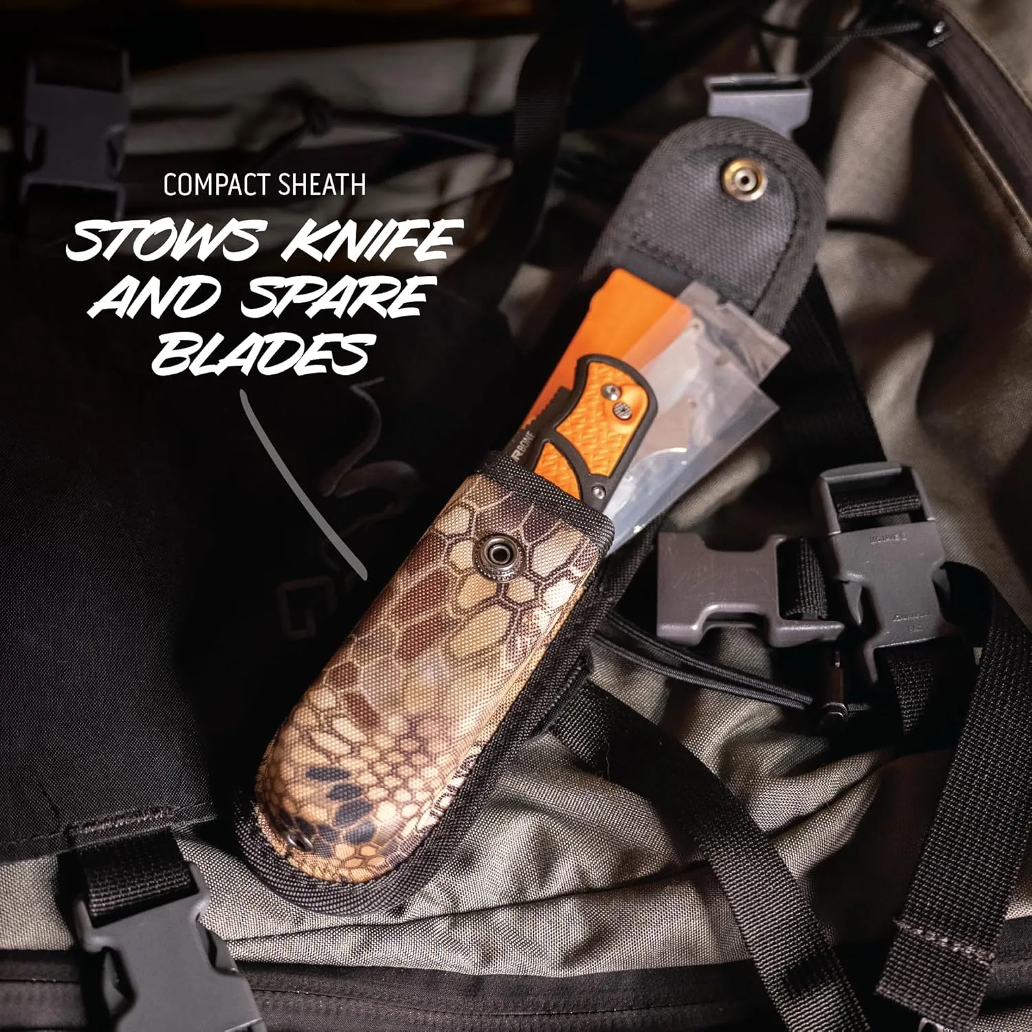 OUTDOOR EDGE RazorBone Replaceable Blade Folding Hunting Knife Kit, 6-Blade Combo