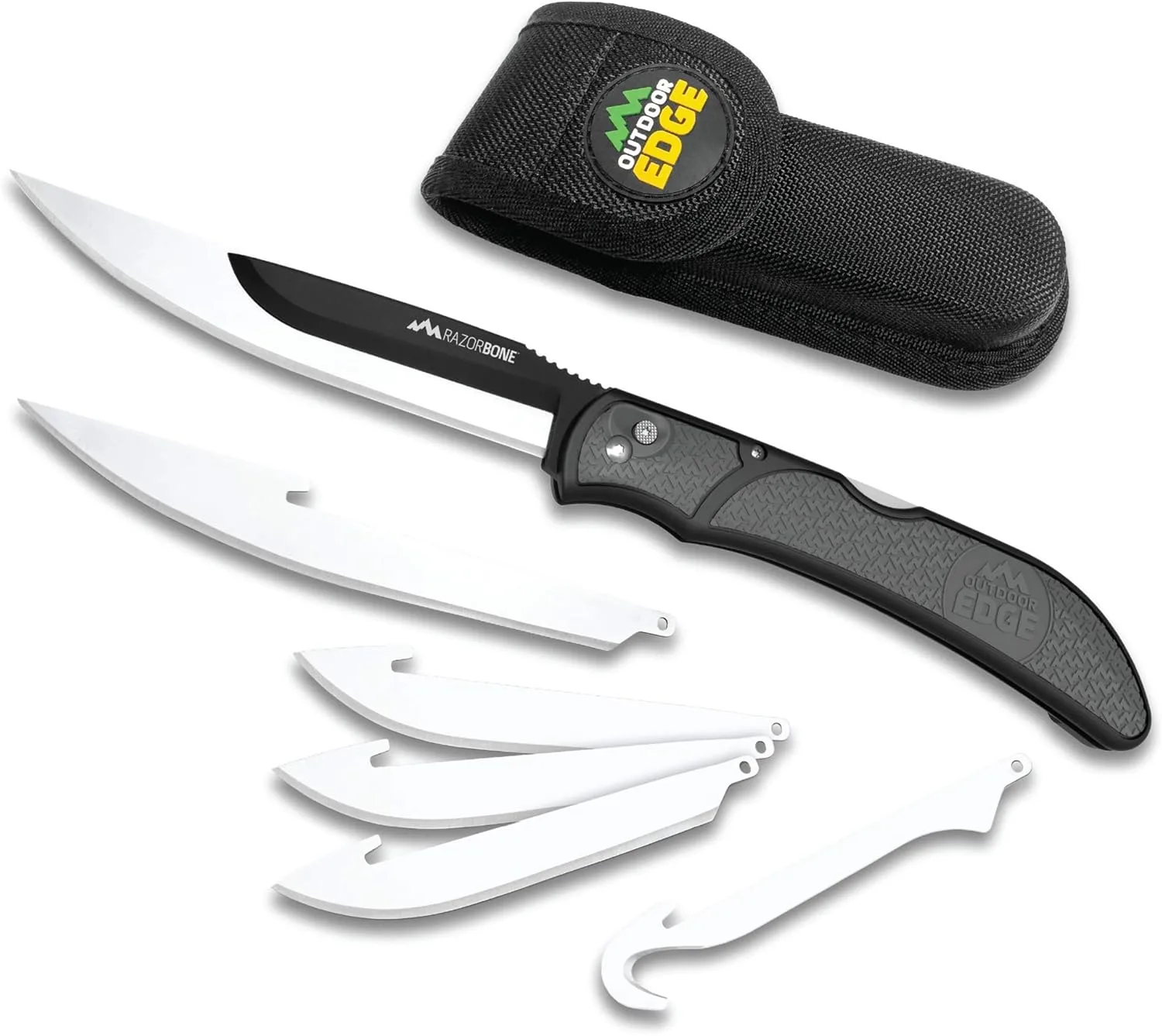 OUTDOOR EDGE RazorBone Replaceable Blade Folding Hunting Knife Kit, 6-Blade Combo