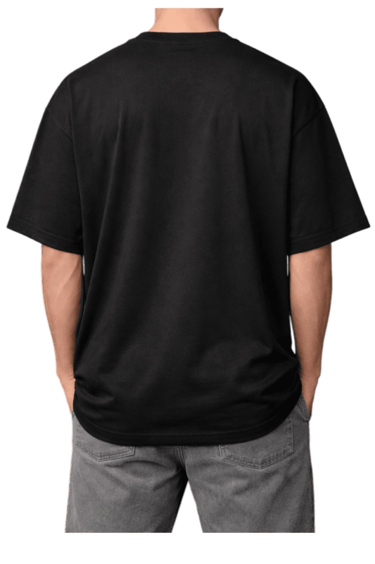 Fierce Roaring Purple Panther Print Oversized Mens Black T-Shirt