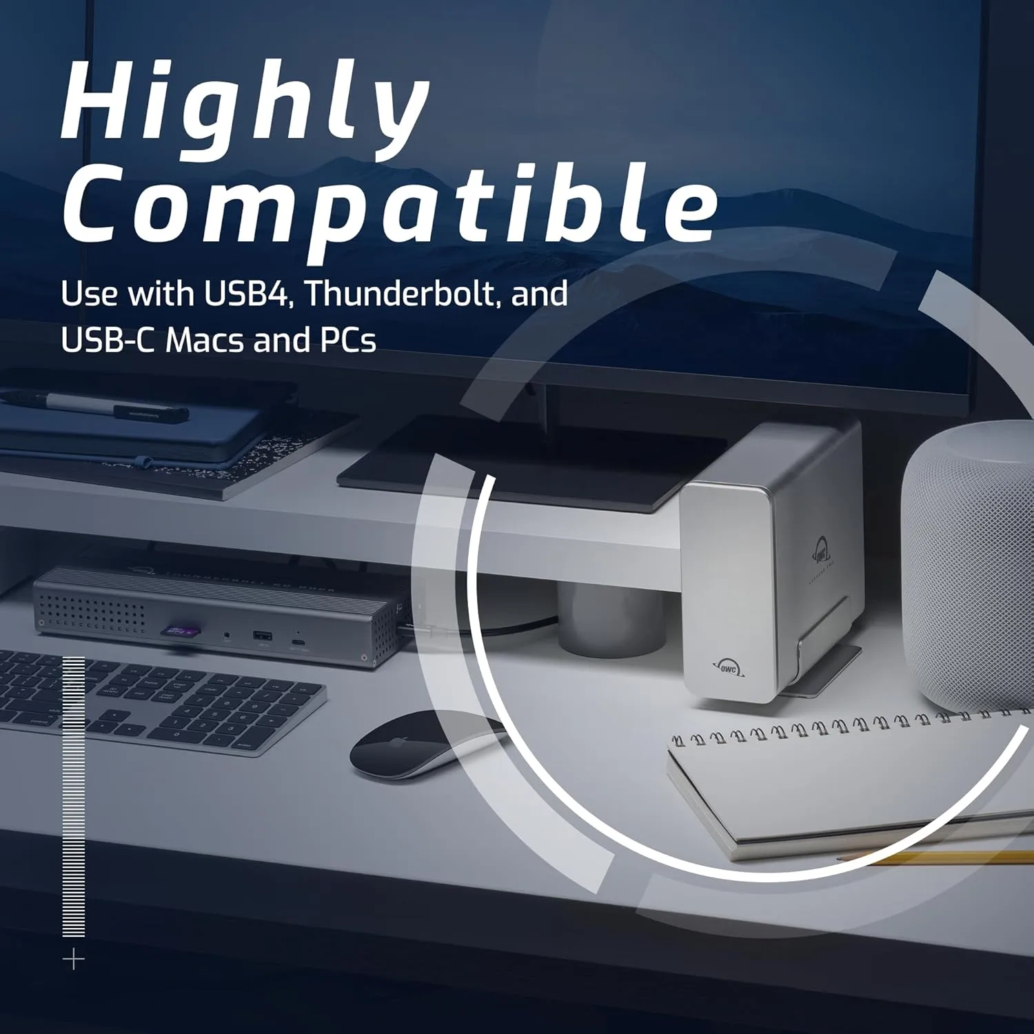 OWC Express 4M2 Four-Slot USB4 (40Gb/s) External NVMe M.2 SSD Enclosure