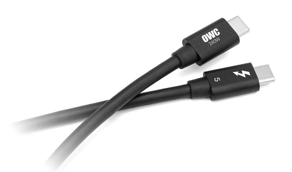 OWC Thunderbolt & USB-C Cable — Thunderbolt 5/4/3, USB4 Compatible