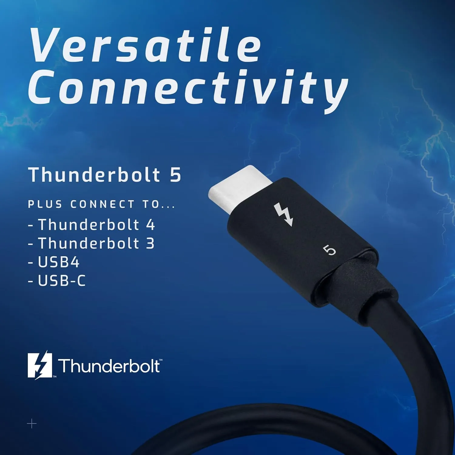OWC Thunderbolt & USB-C Cable — Thunderbolt 5/4/3, USB4 Compatible