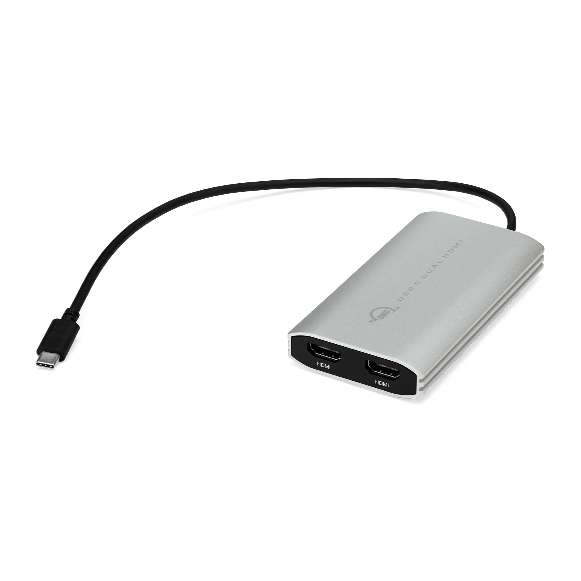 OWC USB-C to Dual HDMI 4K Display Adapter with DISPLAYLINK and Power Pass-Through for Apple M1 Mac or Any Mac or PC with USB-C or Thunderbolt, DUAL HDMI USB-C