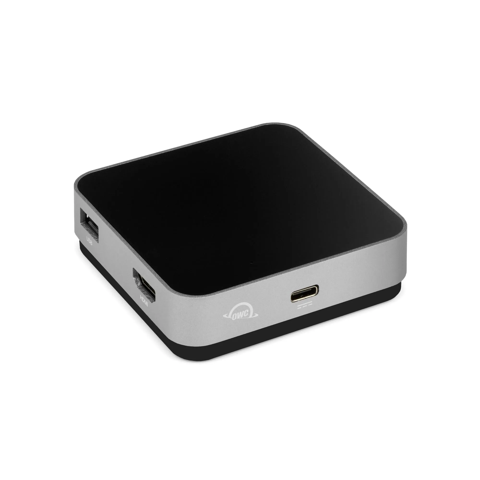 OWC USB-C Travel Dock — Portable USB-C Docking Station with Integrated Cable, HDMI 2.0, SD Card & 100W Power Pass-Through