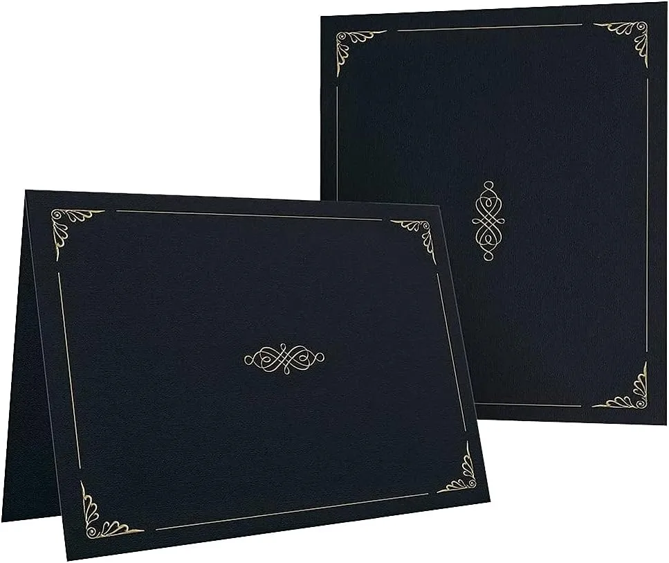 Oxford Certificate Holders, Black, Letter Size, 5 per Box (29900055BGD)