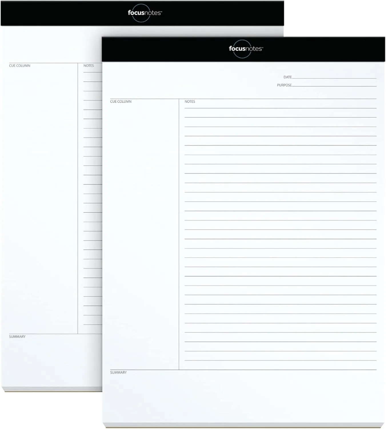 Oxford FocusNotes Cornell Rule Legal Pads, 8.5 x 11.75 in, 50 Sheets, Pack of 2