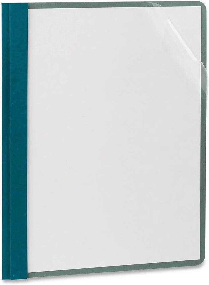 Earthwise Clear-Front Report Covers, Dark Blue, Box of 25