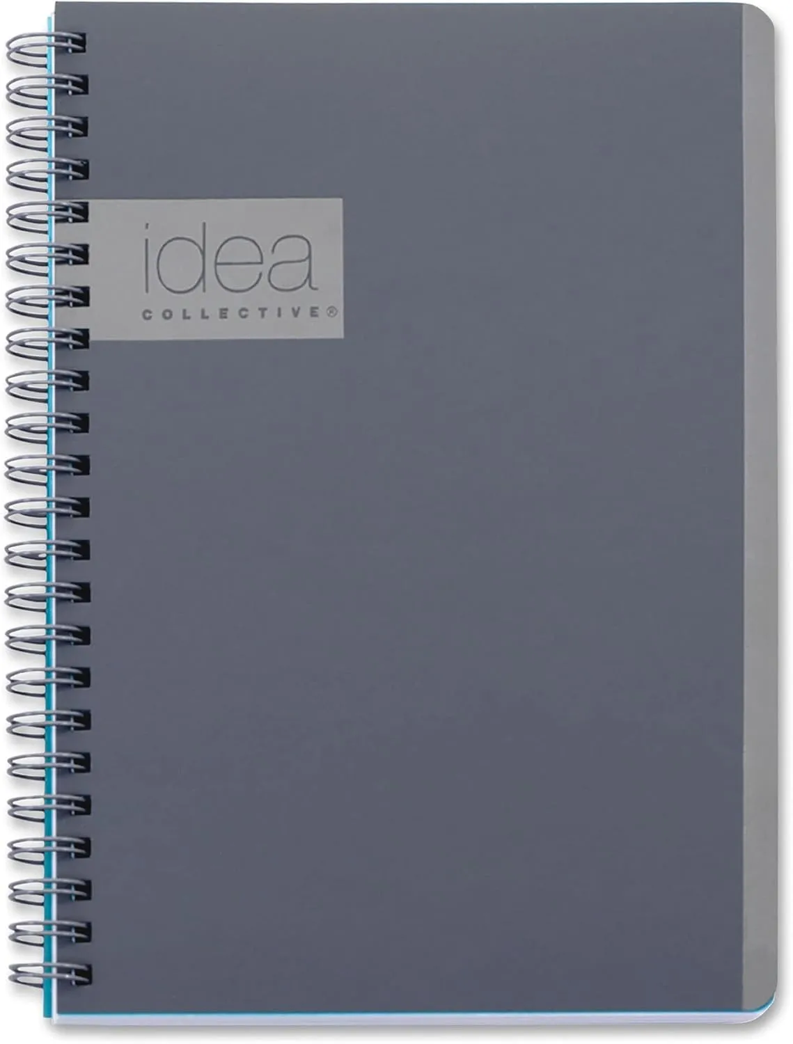 Oxford Idea Collective Professional Notebook, Double Wire-O, 8 x 4 7/8, Ruled, 80 Sheets, Gray (57010IC)