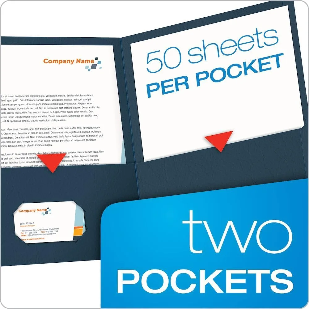 OXFORD Twin-Pocket Folders, Letter Size, Textured Paper