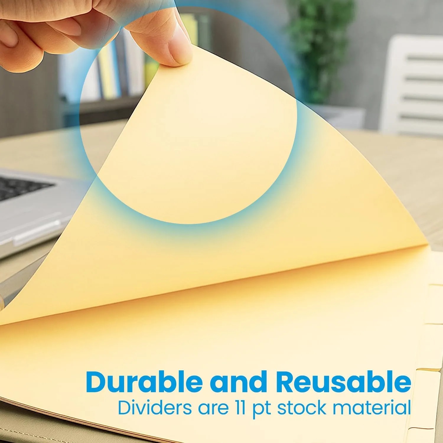 Oxford Manila Index Dividers - Durable 3 Ring Binder Dividers with 5 Tabs 1/5 Cut - Made from 10% Recycled Fiber - Ideal for Organizing Office, School, and Home Documents - Letter Size - 250 Count