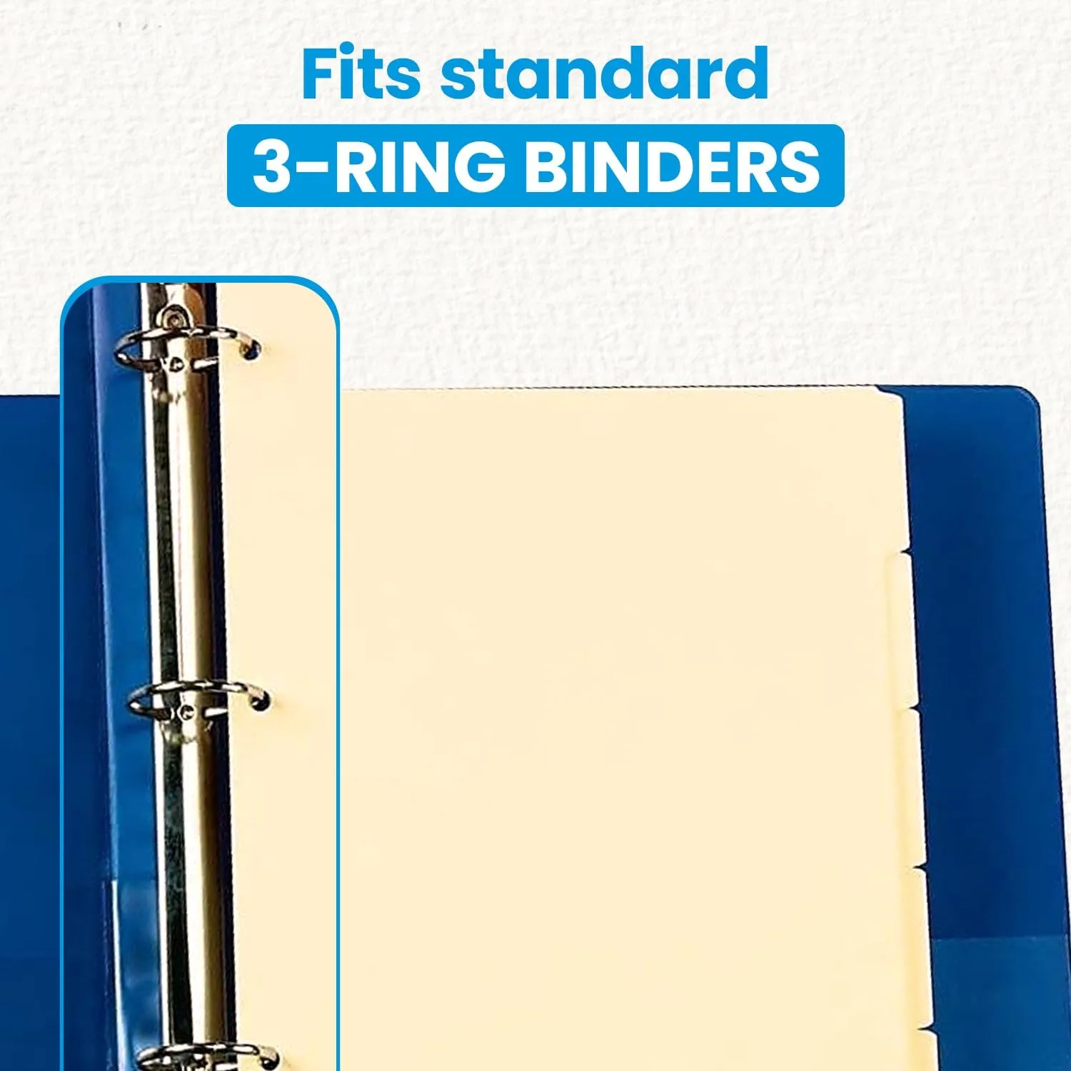 Oxford Manila Index Dividers - Durable 3 Ring Binder Dividers with 5 Tabs 1/5 Cut - Made from 10% Recycled Fiber - Ideal for Organizing Office, School, and Home Documents - Letter Size - 250 Count