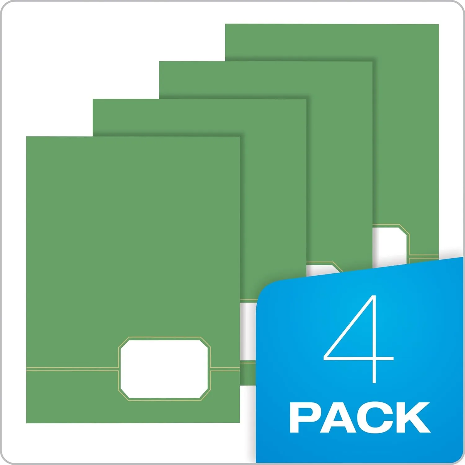 OXFORD Monogram Executive Twin Pocket Folders, Letter Size, 4-Pack