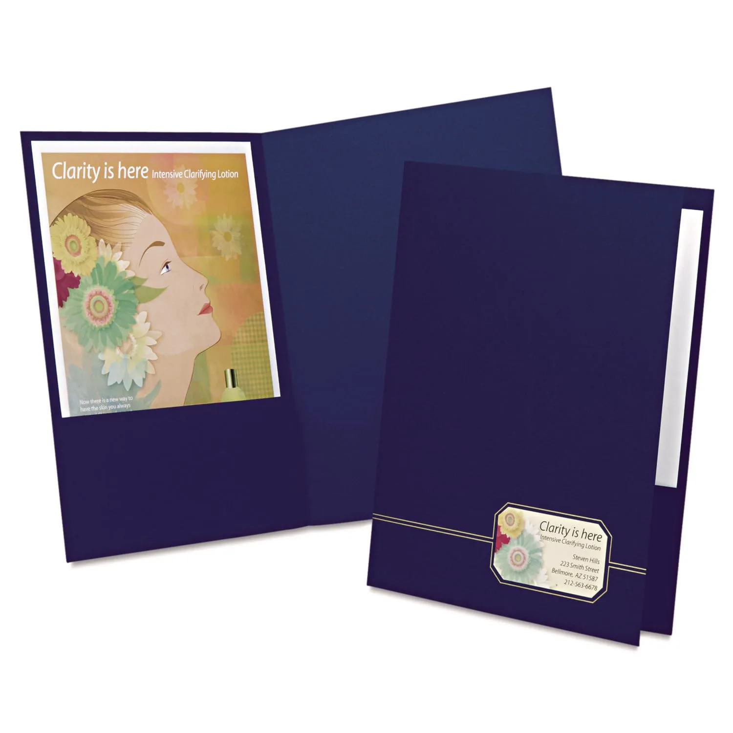 OXFORD Monogram Executive Twin Pocket Folders, Letter Size, 4-Pack