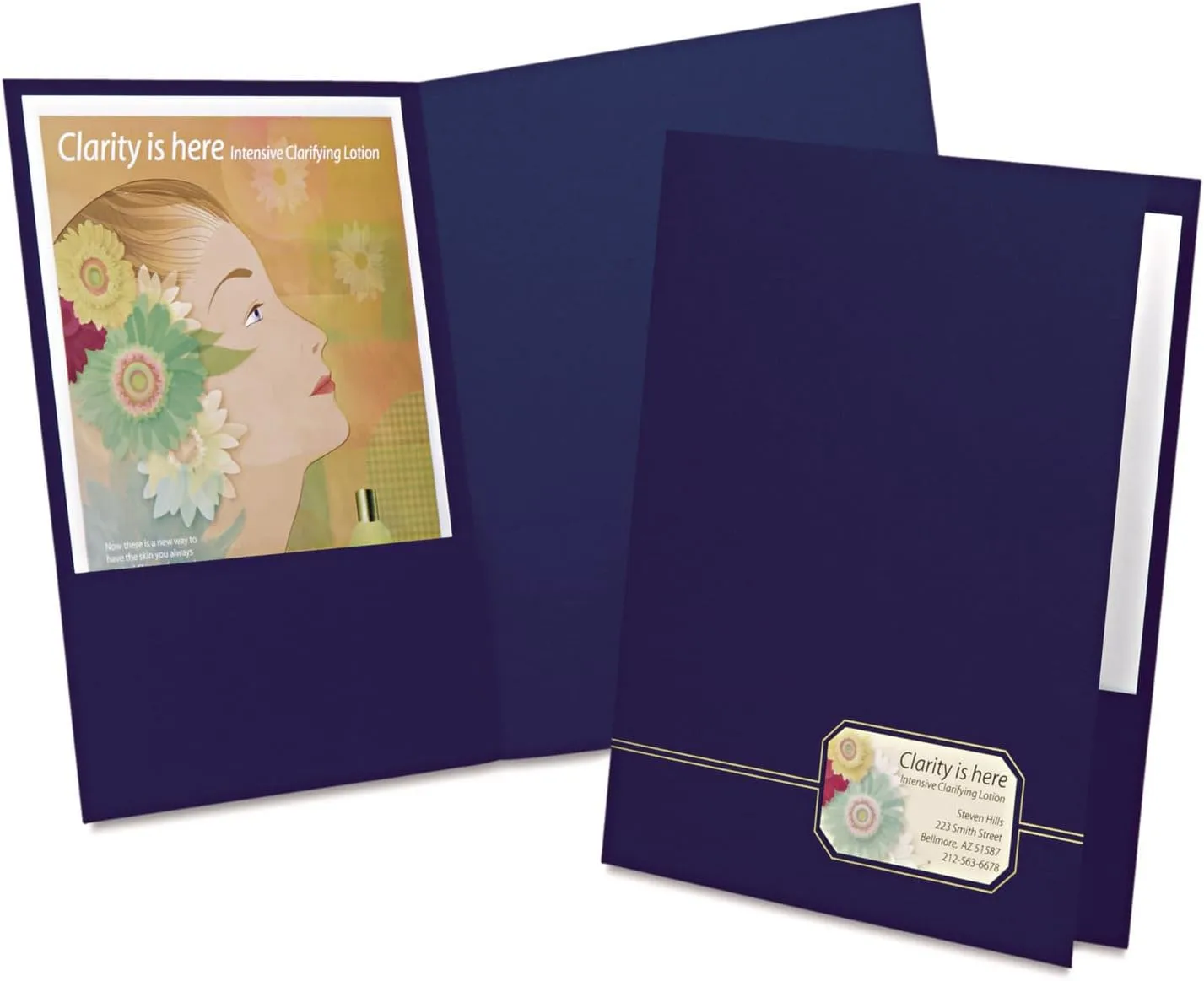 OXFORD Monogram Executive Twin Pocket Folders, Letter Size, 4-Pack