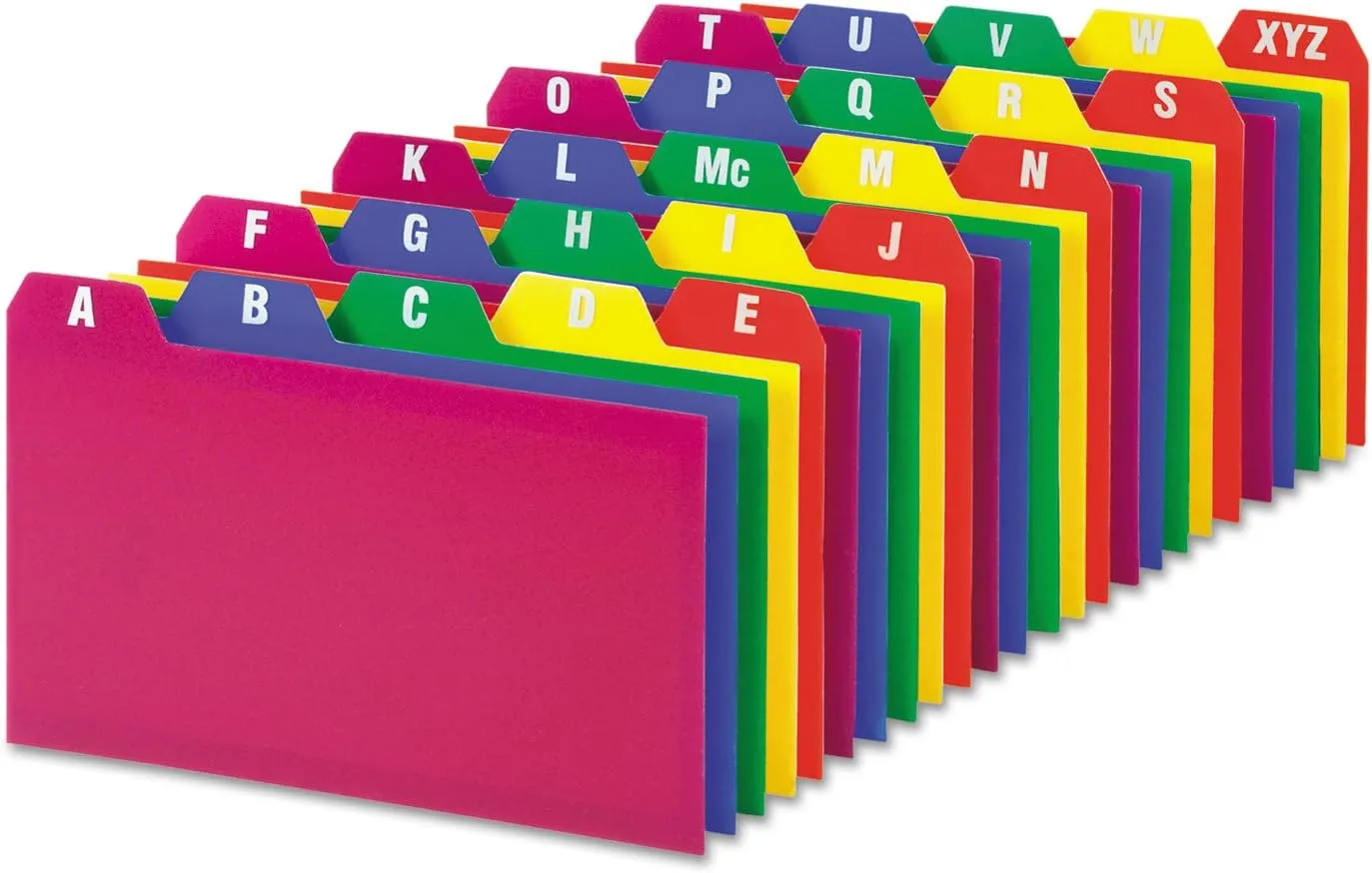 Oxford Poly Index Card Guide Set, 3 x 5 Inches, A-Z, 25 per Set (73153)