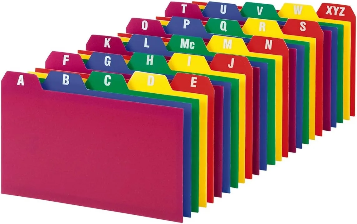 Oxford Poly Index Card Guide Set, 3 x 5 Inches, A-Z, 25 per Set (73153)