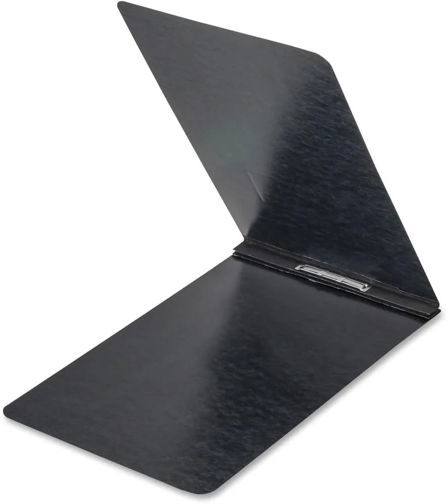 Oxford Pressboard Report Cover, Prong Clip, Legal, 2" Capacity, Black