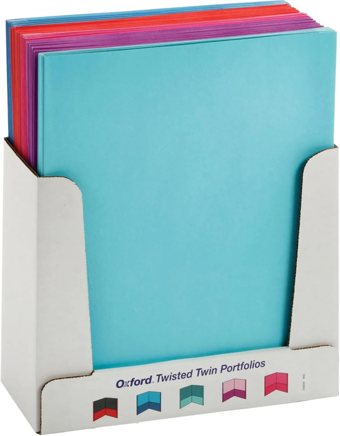 Oxford Letter Recycled Pocket Folder - 8 1/2" x 11" - 100 Sheet Capacity - 2 Pocket(s) - Assorted - 10% Recycled - 50 / Box