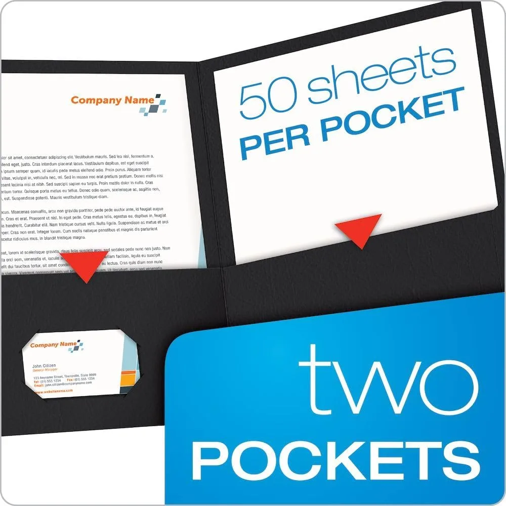 OXFORD Twin-Pocket Folders, Letter Size, Textured Paper