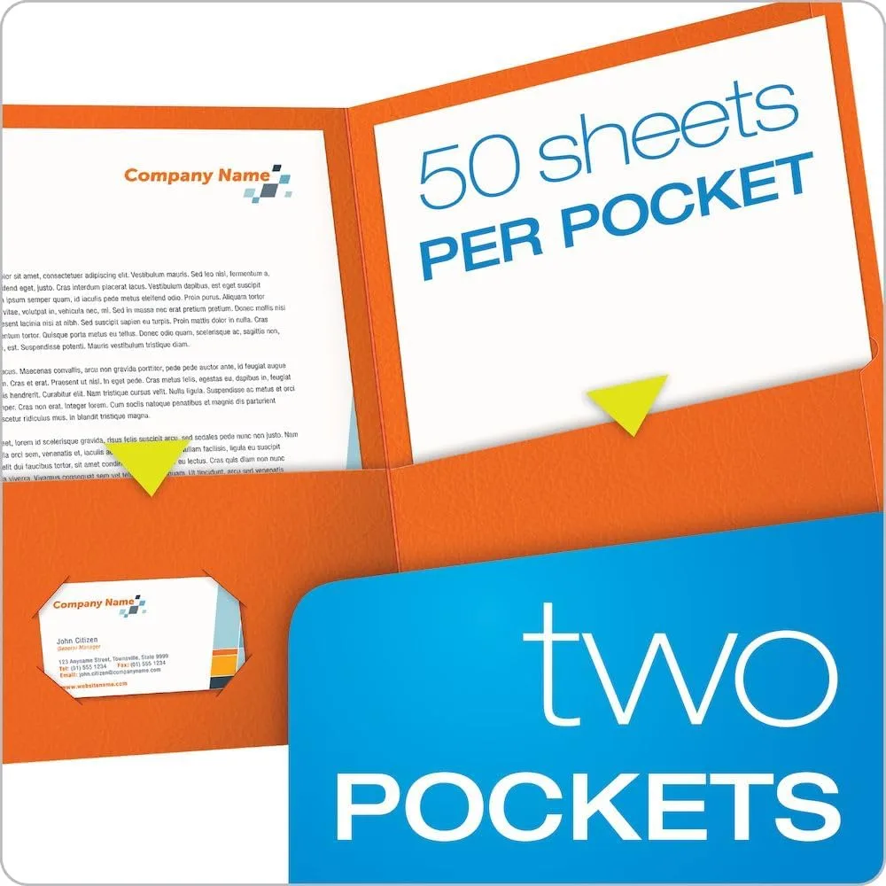 OXFORD Twin-Pocket Folders, Letter Size, Textured Paper