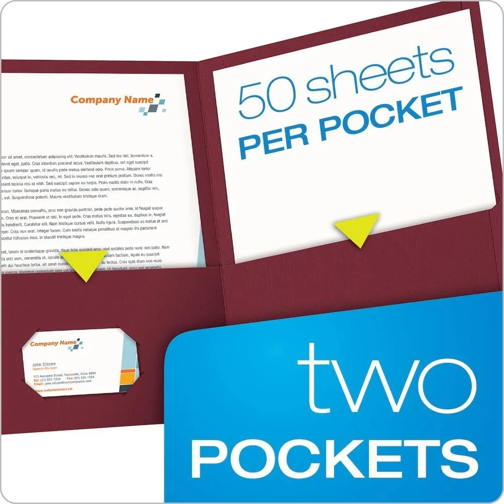 OXFORD Twin-Pocket Folders, Letter Size, Textured Paper