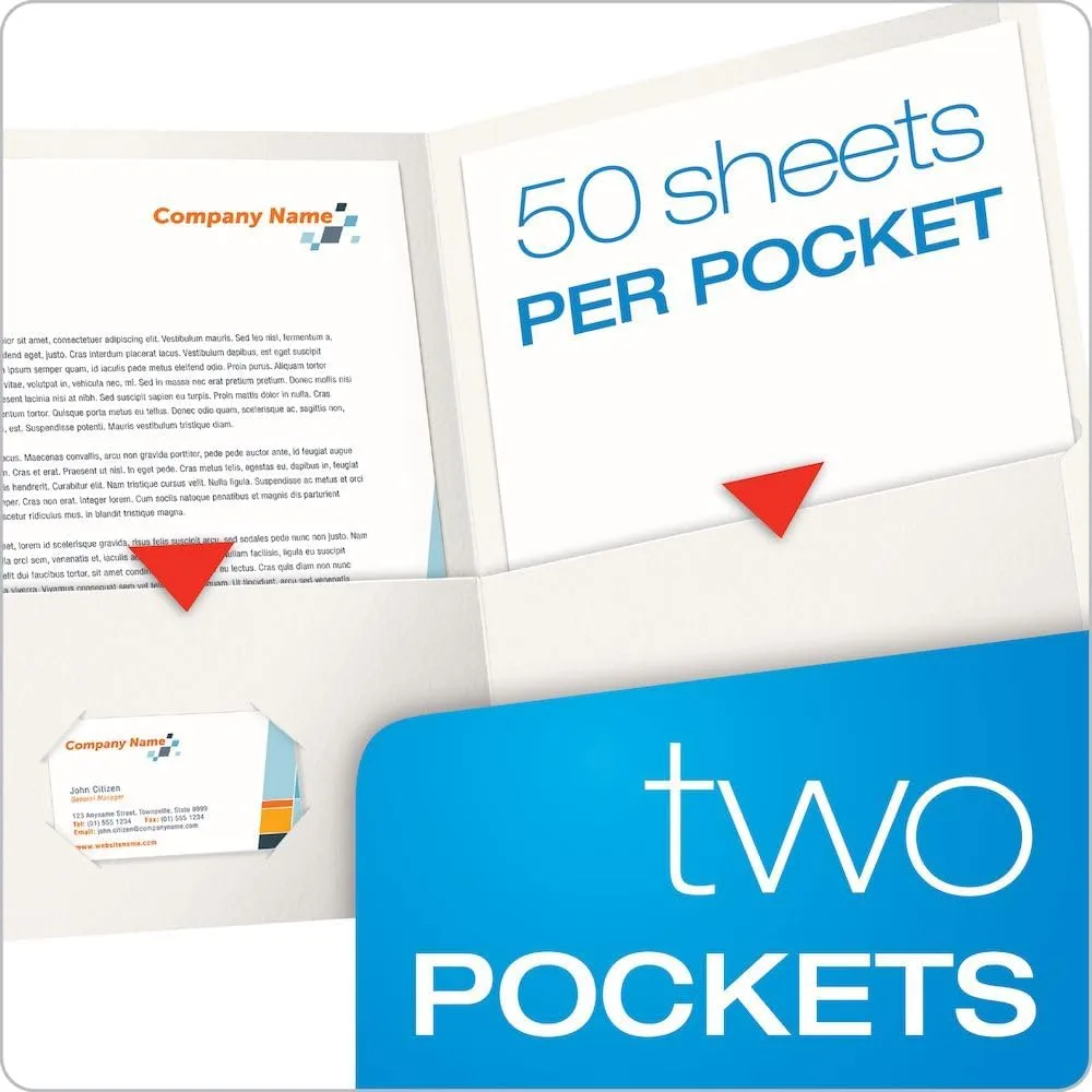 OXFORD Twin-Pocket Folders, Letter Size, Textured Paper