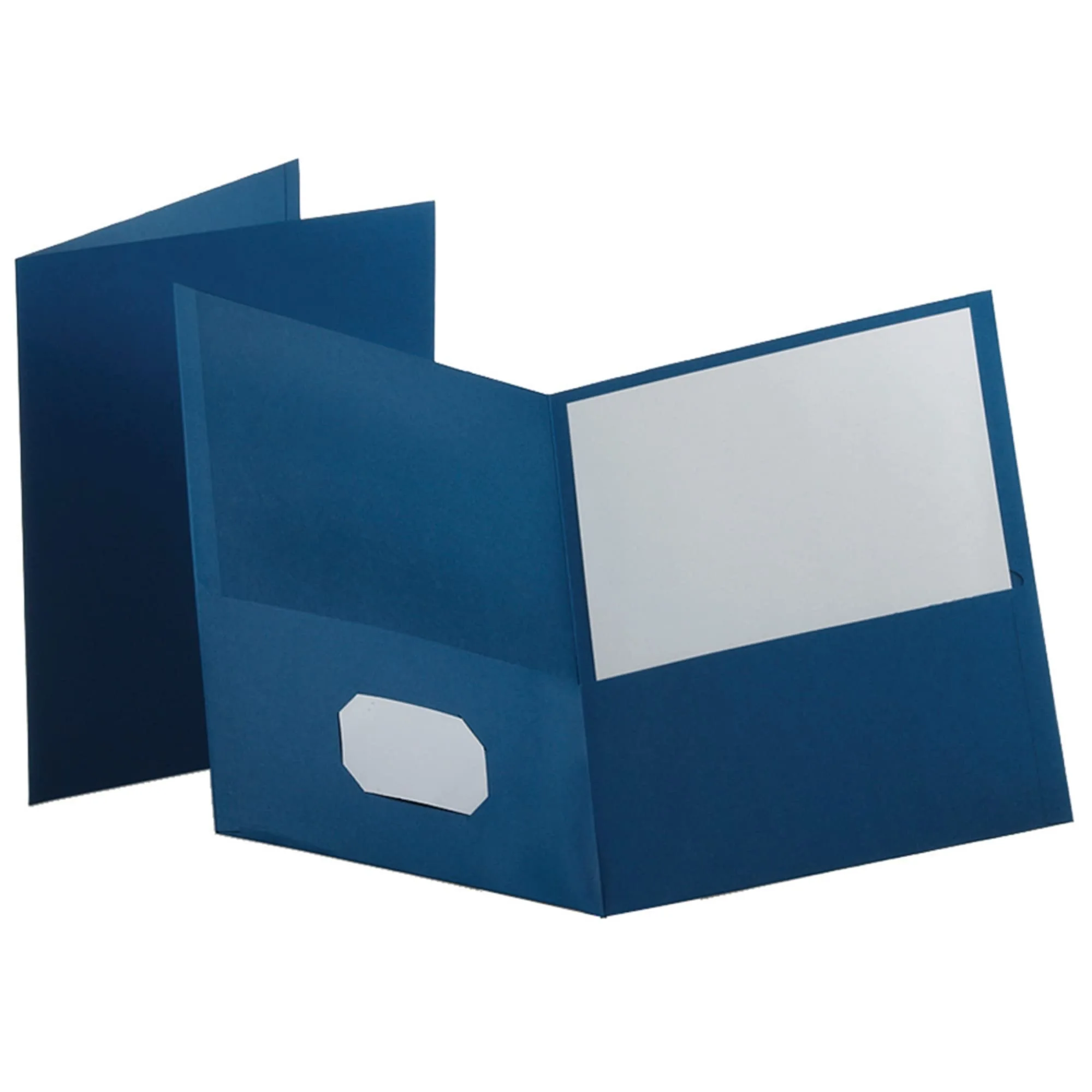 Oxford Twin-Pocket Portfolios, Dark Blue, Pack Of 10