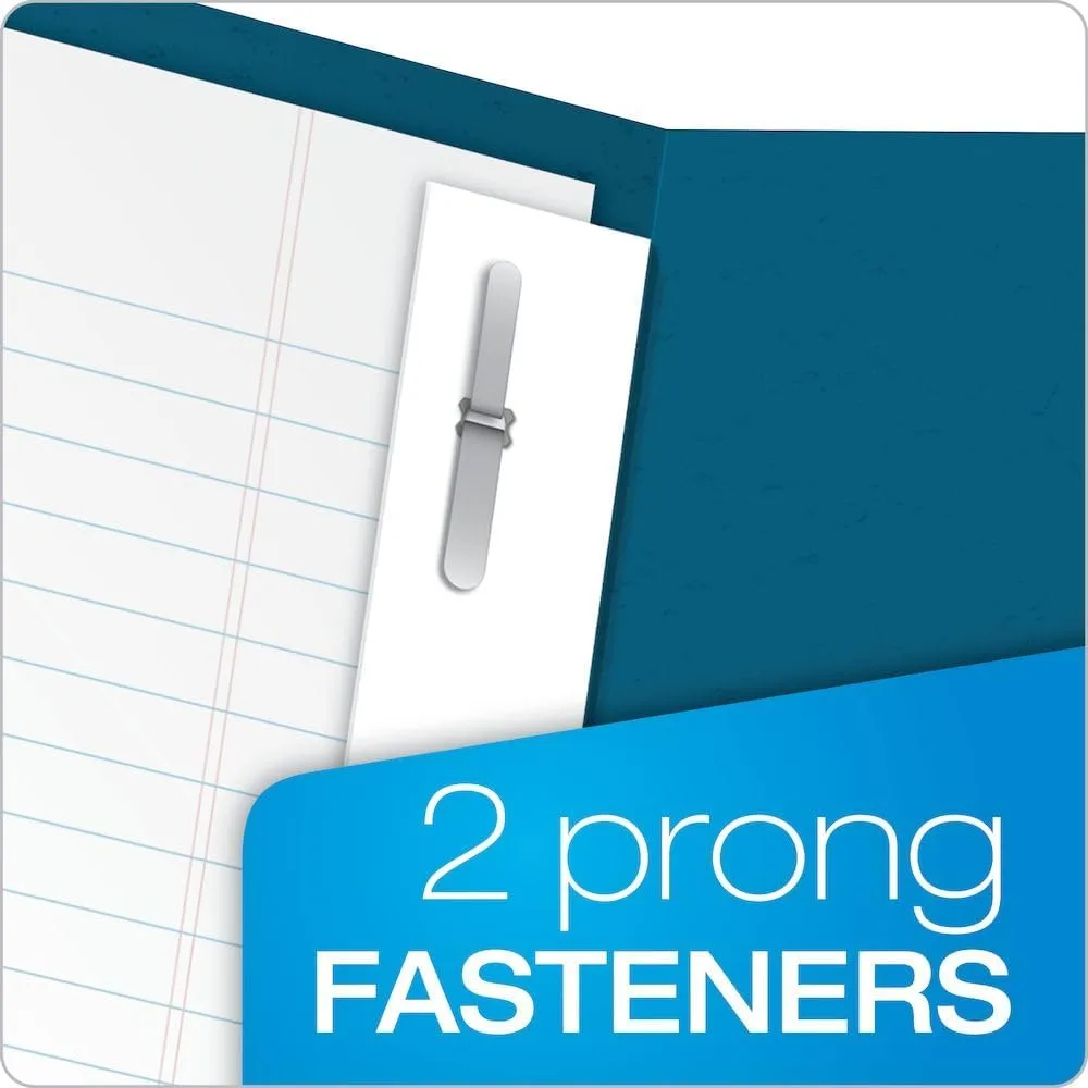 Oxford Two-Pocket Folders w/Fasteners, Letter Size