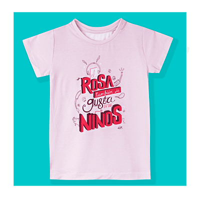 Camiseta rosa niño/a