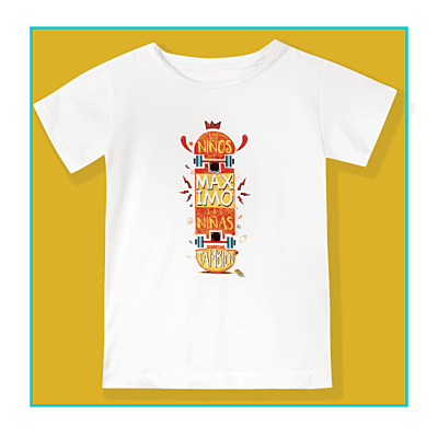 Copia de Camiseta Blanca ¡Los niños son lo máximo! Las ninas también!