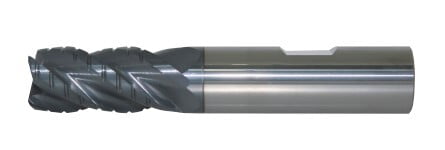 High Performance AlTiN Coated 4 Flute Solid Carbide Rougher - Finisher End Mill With Radius(01563.03750.R04.R00100.)