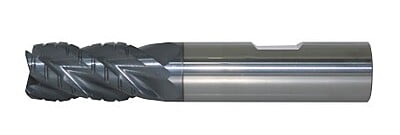 High Performance AlTiN Coated 4 Flute Solid Carbide Rougher - Finisher End Mill With Radius(01875.03750.R04.R00100.)