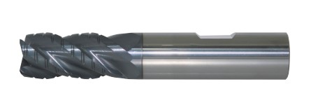 High Performance AlTiN Coated 4 Flute Solid Carbide Rougher - Finisher End Mill With Radius(05000.20000.R04.R00200.)