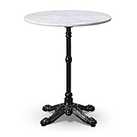 Majestic Marble Top Cast Iron Dining Table