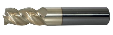 Solid Carbide Ultra High Performance Zirconium Coated 3 Flute HPC End Mill With Radius (10000.32500.R03.R00600.)
