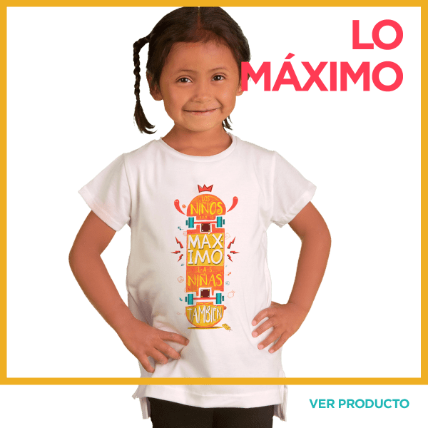 Copia de Camiseta Blanca ¡Los niños son lo máximo! Las ninas también!